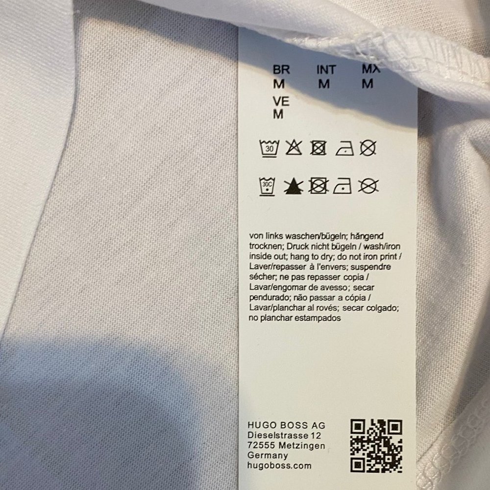 NWT Men's HUGO BOSS Cotton White T-Shirts With Hand-Drawn Artwork Size Medium - Picture 3 of 4